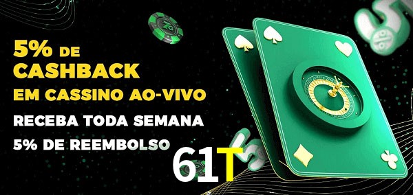 Promoções do cassino ao Vivo 61T